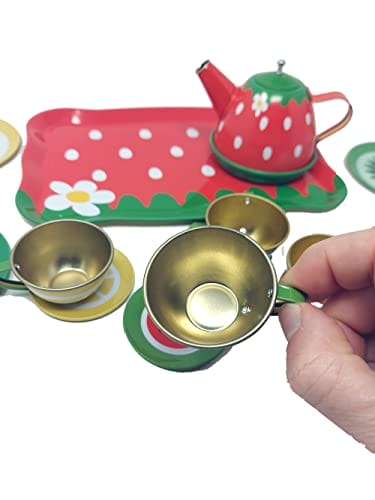 Serwis do kawy premium z metalu 14-częściowy zestaw akcesoriów kuchennych dla dzieci - obrazek 2