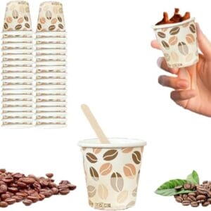 SOFY'S BICCHIERI Caffe Letter 50 PZ Jednorazowe pojemniki na napoje Wielobarwny Złożony