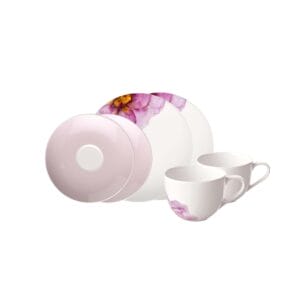 Villeroy & Boch – Rose Garden zestaw kawowy 6-cz. zestaw naczyń dla 2 osób porcelana Premium