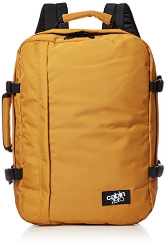 Knighter CLASSIC BACKPACK 44L ORANGE CHILL - CABINZERO - Plecak turystyczny 44L dla dorosłych, wodoodporny, z wbudowanym śledzeniem bagażu Okoban, 10-letnią gwarancją - 36x51x19 cm
