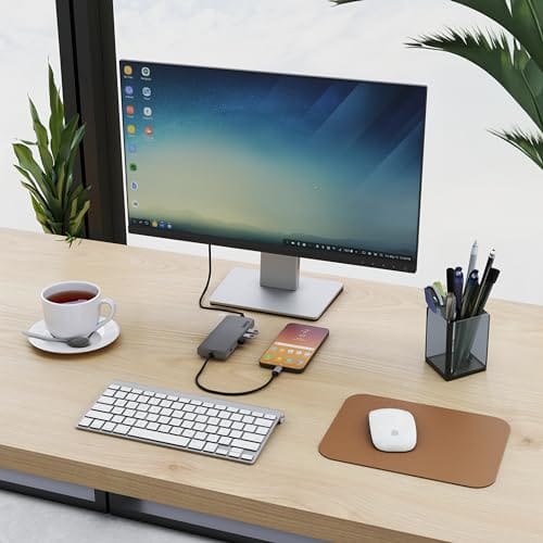 Deko BUSINESS Hub USB C Stacja Dokująca 8w1 PD 100W HDMI 4k 60Hz 3xUSB 3.1 5Gbps do iPhone'a 15/15 Pro MacBooka Pro/Air iPada Pro Surface XPS Thinkpad Galaxy - obrazek 7