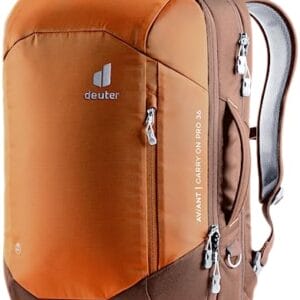 Deuter Męski plecak podróżny Aviant Carry on Pro 36 - Kleiner Rucksack für Reisen, Handgepäck-Maße, Laptopfach, Chestnut-umbra