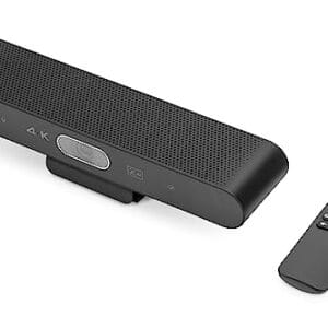 DIGITUS 4K All-In-One Video Bar Mini – System wideokonferencyjny – 2 mikrofony i 1 głośnik – Czarny | Kamera 4K Ultra HD ePTZ | Automatyczne kadrowanie | Mikrofony kształtujące wiązkę | Technologie Digital Noise Reduction i Acoustic Echo Cancellation | Kamerki internetowe