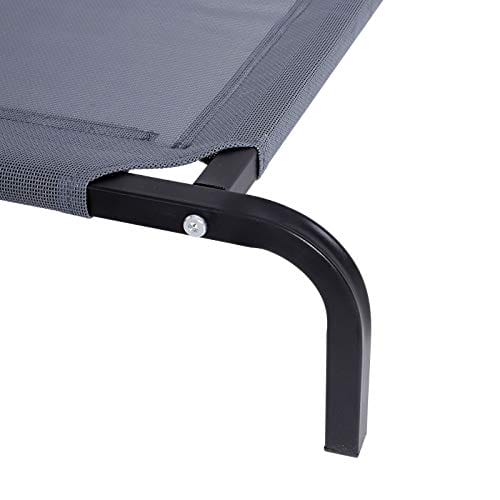 dibea Leżak dla psa do użytku na zewnątrz podwyższone legowisko dla psa leżanka dla zwierząt domowych (dł.) 114 x 76 cm szary - obrazek 5