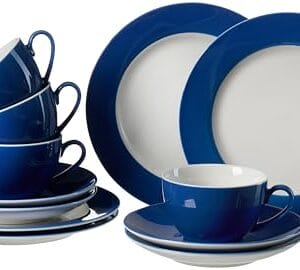 Doppio serwis do kawy, 12-częściowy, niebieski