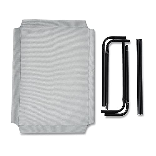 Amazon Basics Podwyższone legowisko chłodzące dla psa z metalową ramą średnie (109 x 66 x 19 cm) szare - obrazek 4