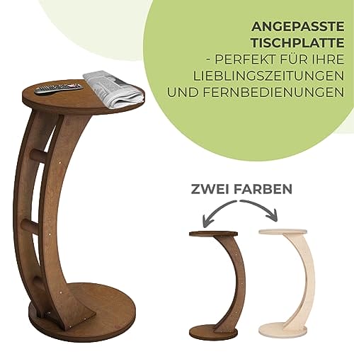 OHANA stolik, mały drewniany stolik kawowy, pomocniczy, do salonu, wyp - obrazek 2