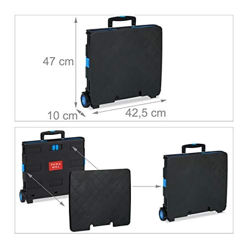 Praktyczny wózek na zakupy Relaxdays - wygodne i funkcjonalne rozwiązanie - obrazek 6