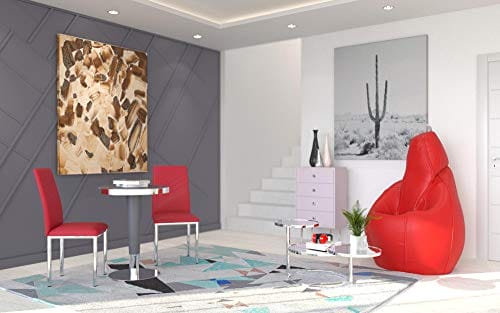 HAKU Möbel stolik kawowy, metal, chrom, szer. 58-140 x gł. 50 x wys. 4 - obrazek 2