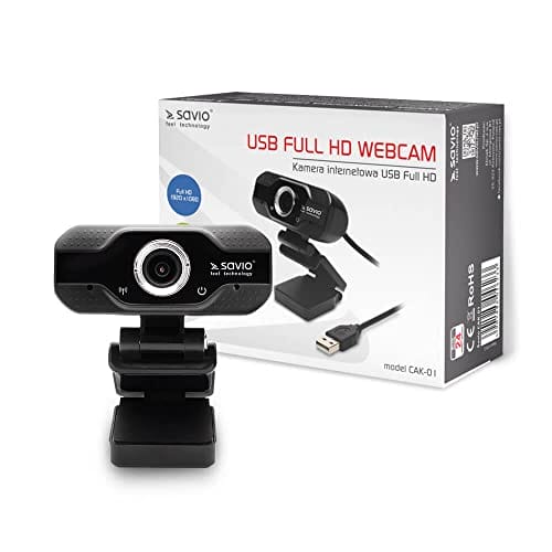 Savio Webcam USB Full HD CAK-01 Negro - Kamerka internetowa Savio z wysoką rozdzielczością Full HD - obrazek 4
