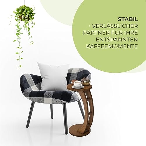 OHANA stolik, mały drewniany stolik kawowy, pomocniczy, do salonu, wyp - obrazek 4