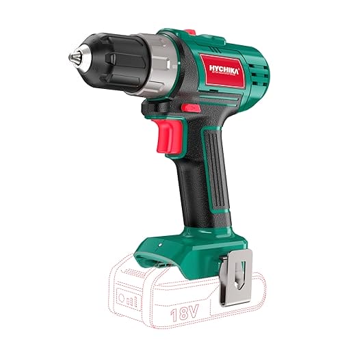 HYCHIKA wiertarka akumulatorowa 18 V 35 Nm 21 + 1 pozycje do regulacji momentu obrotowego i dwie prędkości do wiercenia śrub i otworów w metalu i drewnie.