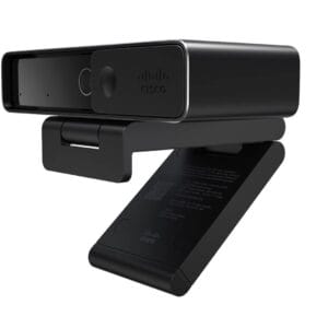 Cisco Kamera biurkowa Webex z nagrywaniem wideo Ultra HD dwoma mikrofonami wydajnością słabego światła z obsługą iHDR czerń węglowa roczna ograniczona gwarancja na sprzęt (CD-DSKCAM-C-US) - Kamera biurkowa Cisco Webex z AI i zarządzaniem IT