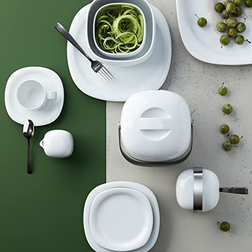 Rosenthal Suomi biały – 18-częściowy zestaw stołowy dla 6 osób z porcelany nowoczesne naczynia do kawy białe - obrazek 3