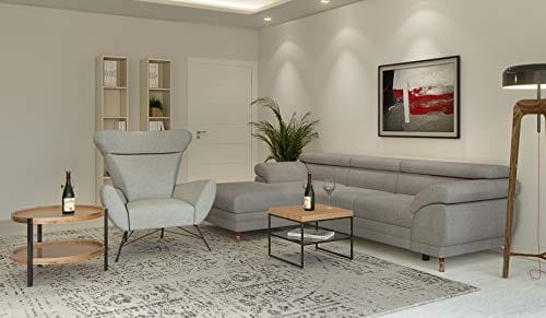 Stolik kawowy HomeTrends4You Alva 2, drewno dziki dąb, brązowy, średnica 65 cm, wysokość 46 cm - obrazek 5