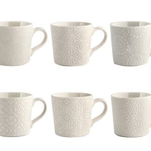 H&H 6 filiżanek do kawy ceramicznej, różne dekoracje, bez talerza, 80