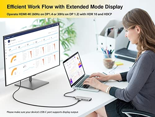 USB-C Multimedia 10 w 1 Gen 2 Hub HDMI 4K zasilanie USB-C 100 W z danymi (FRS) lub 5 Gb/s Gigabit Ethernet 2 porty USB-C Gen 2 2 porty USB-A 3.0 port audio 2 w 1 SD i Micro SD - obrazek 5