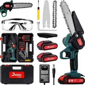Delphi piła łańcuchowa akumulatorowa bezszczotkowa piła 6 cali zestaw