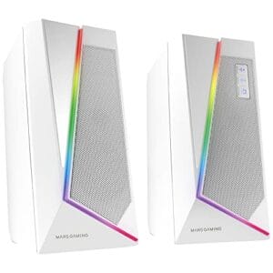 Głośniki komputerowe MARSGAMING MS7W 20W RGB Bluetooth 5.0 Jack 3.5 DSP Sound biały