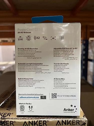 Anker PowerConf C200 2K kamera internetowa dla komputerów PC, kamera k - obrazek 4