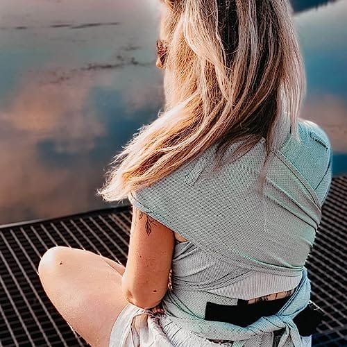 Hoppediz Hop-Tye Advanced - nosidełko dla noworodków od urodzenia - nosidełko 4 w 1 z szelkami – rośnie razem z dzieckiem do 20 kg – wzór Elba - obrazek 4