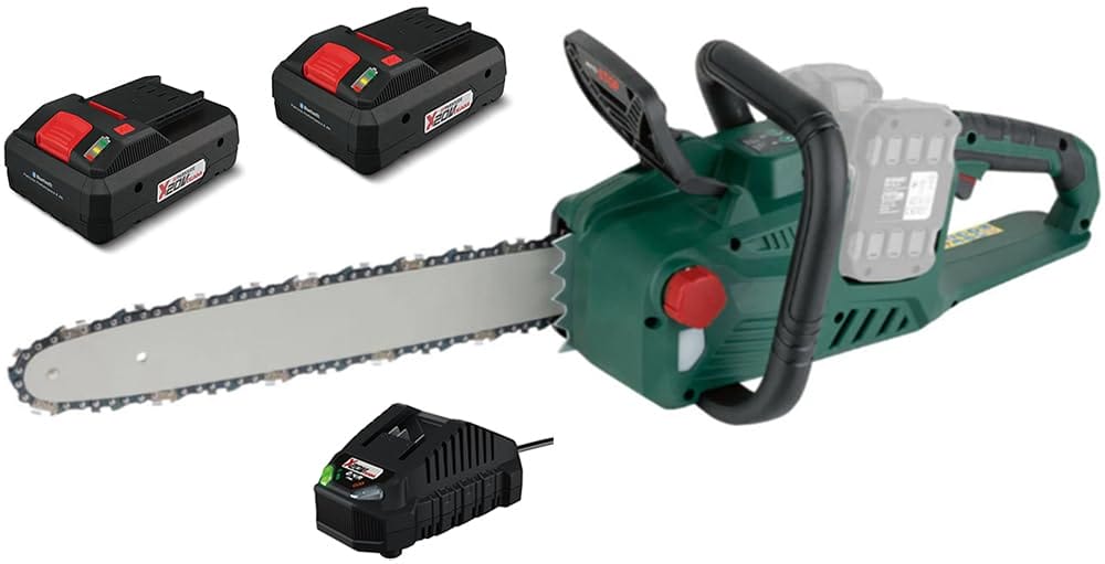 PARKSIDE 2 x 20 V akumulatorowa piła łańcuchowa PKSA 40 Li B2 w zestawie 2 x akumulator Smart (2 x 4 Ah) i ładowarka (24 A) piła łańcuchowa 40 V
