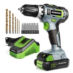 WORKPRO Wiertarka akumulatorowa 18 V z uchwytem wiertarskim 3/8", 2 pr