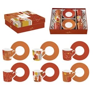 Easy Life PUDEŁKO 6 filiżanek CAFE 10CL Z PORCELAINY