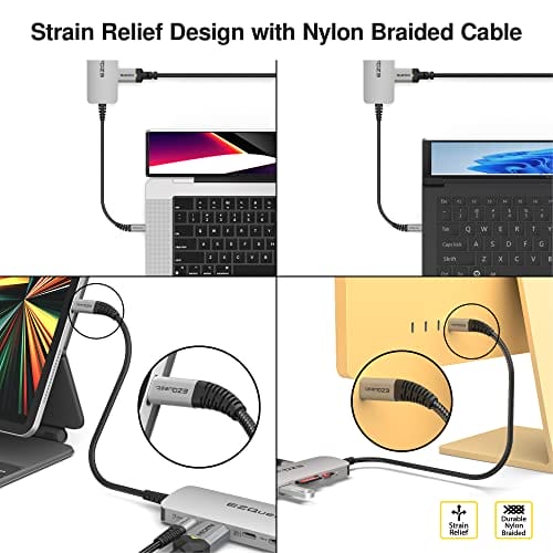 USB-C Multimedia 10 w 1 Gen 2 Hub HDMI 4K zasilanie USB-C 100 W z danymi (FRS) lub 5 Gb/s Gigabit Ethernet 2 porty USB-C Gen 2 2 porty USB-A 3.0 port audio 2 w 1 SD i Micro SD - obrazek 2