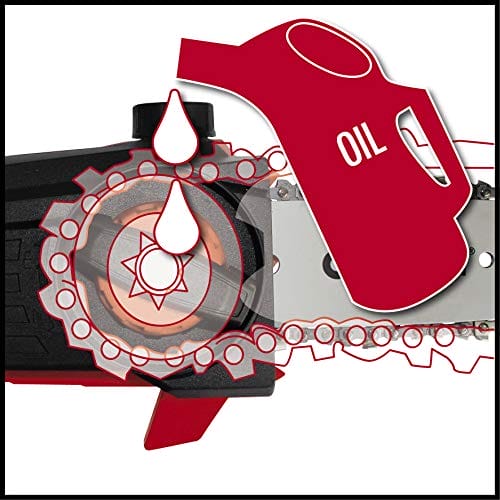 Einhell Ge-Lc 18 Li T Solo Piła Teleskopowa Czarny/Czerwony 88-184 cm - Część serii Einhell Power X-Change, 7-stopniowa regulacja głowicy, automatyczne smarowanie łańcucha - obrazek 5