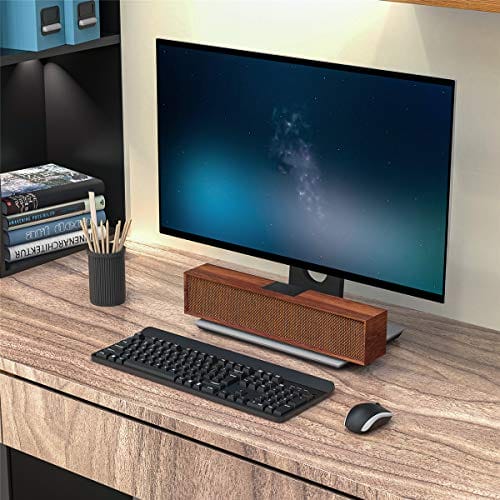 Głośniki Bluetooth, Smalody Głośnik PC Klasyczny przenośny drewniany g - obrazek 4