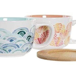 Zestaw filiżanek do kawy Dkd Home Decor Bambusowy Dolomit (180 Ml) (4 szt.) - Zestaw Kubków Do Kawy Dkd Home Decor Bambusowy Dolomit (180 Ml) (4 Pcs) | Home Decor | Dekoracja