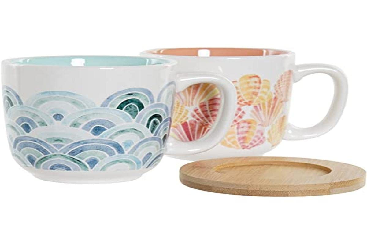 Zestaw filiżanek do kawy Dkd Home Decor Bambusowy Dolomit (180 Ml) (4 szt.) - Zestaw Kubków Do Kawy Dkd Home Decor Bambusowy Dolomit (180 Ml) (4 Pcs) | Home Decor | Dekoracja