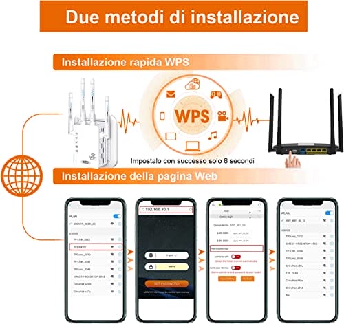 GUVGMY Wzmacniacz WiFi 1200 Mbps Dual Band 5 GHz/24 GHz - Wydajny wzmacniacz Wi-Fi z 4 antenami 3 dBi / 1 port Ethernet - obrazek 2