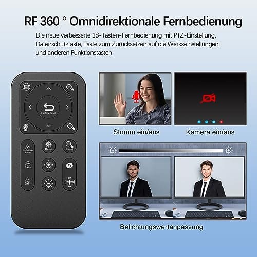 Angetube Kamera internetowa 4K HD 8 MP z mikrofonem USB do konferencji komputerów Mac / streamingu / lekcji online - kompatybilna z Zoom Skype Facetime - obrazek 5