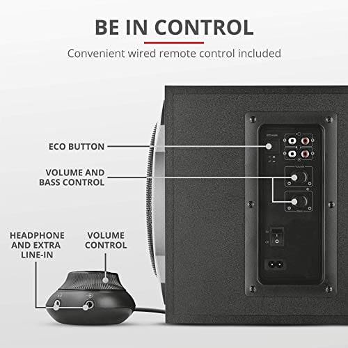 Trust Tytan 2.1 głośnik - PC luid spreker met subwoofer 120 W zwarty - obrazek 9