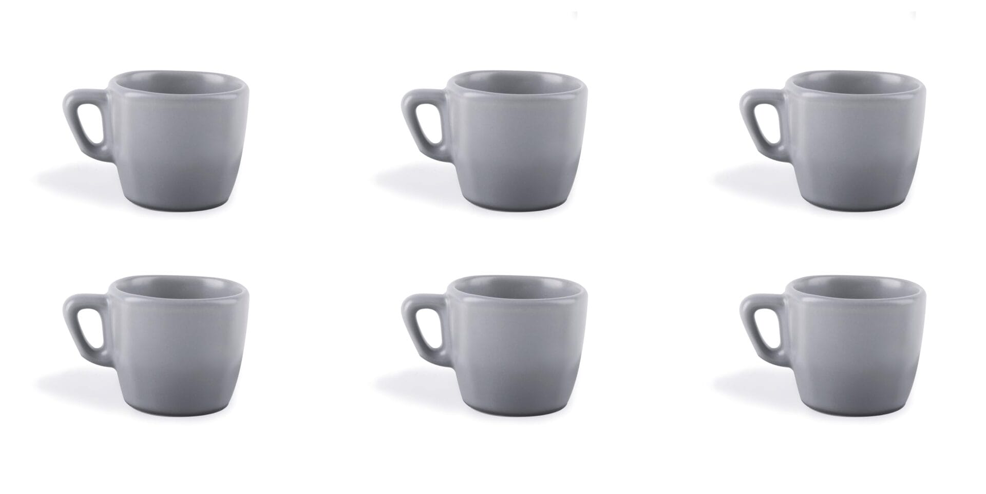 Excelsa Eclipse Zestaw 6 filiżanek do kawy szarej ceramiczna Stoneware pojemność 70 Ml.