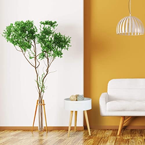 Stolik pomocniczy okrągły skandynawski design 70 sztuk stolik nocny z tacą schowek wys. x szer. x gł.: 50 x 38 x 38 cm biały - obrazek 6