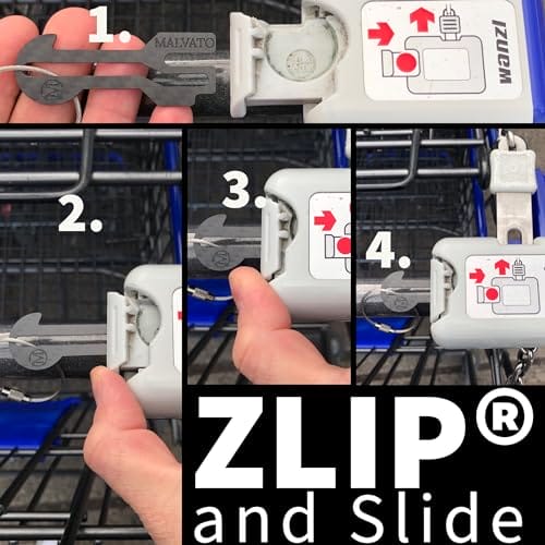 ZLIP® and Slide otwieracz do wózka na zakupy z włókna węglowego z kółk - obrazek 5