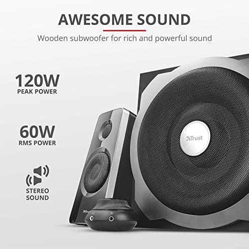 Trust Tytan 2.1 głośnik - PC luid spreker met subwoofer 120 W zwarty - obrazek 11