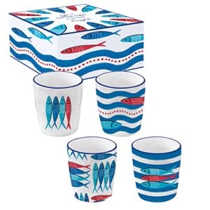 Easy Life PUDEŁKO Z PORCELAINĄ 4 SZKULKI Z CAFE 12CL