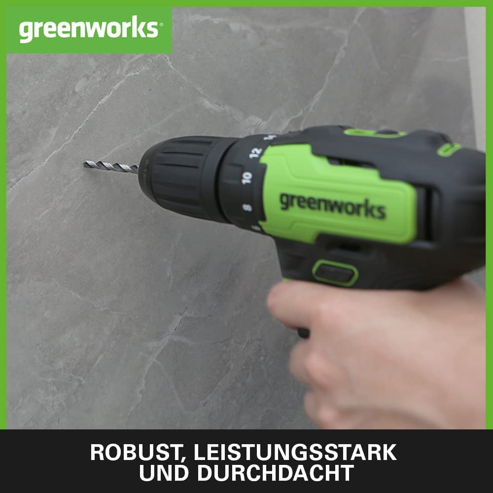 Greenworks GD24DD35K2 Wiertarko Wkrętarka Akumulatorowa z Silnikiem Be - obrazek 5