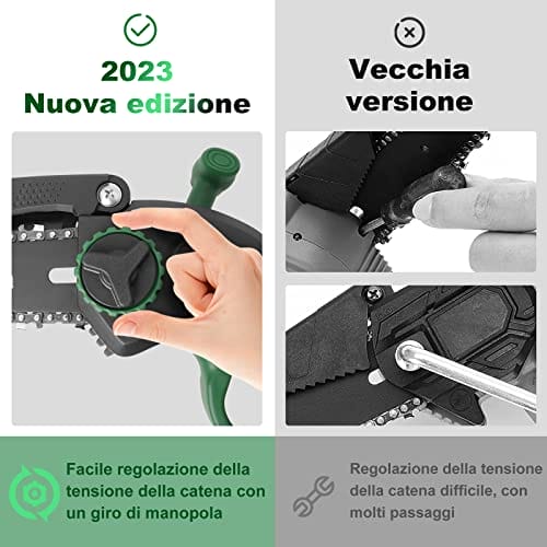 Goldsea Mini piła łańcuchowa z akumulatorem 4 i 6 cali - przenośne nożyce do gałęzi - obrazek 14