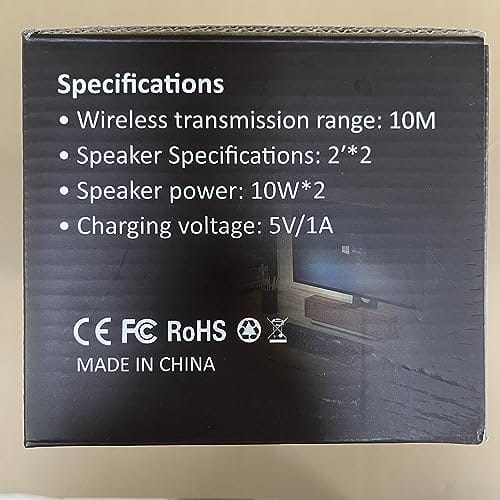 Głośniki Bluetooth, Smalody Głośnik PC Klasyczny przenośny drewniany g - obrazek 2