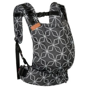 Hoppediz Buckle nosidełko 4 w 1 dla noworodków od urodzenia - Fullbuckle pomoc do noszenia z 2 pozycjami klamr - rośnie razem z dzieckiem do 20 kg - wzór Malmö aqua