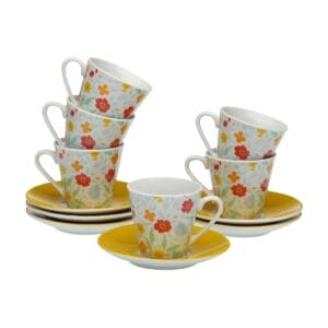 Versa Zestaw Filiżanek do kawy Flandrii 6 sztuk Porcelana