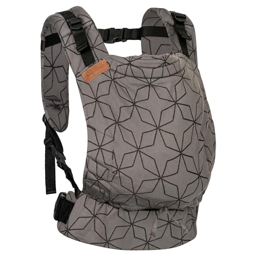 Hoppediz Buckle nosidełko 4 w 1 dla noworodków od urodzenia - Fullbuckle pomoc do noszenia z 2 pozycjami klamr - rośnie razem z dzieckiem do 20 kg - Design Malmö stone