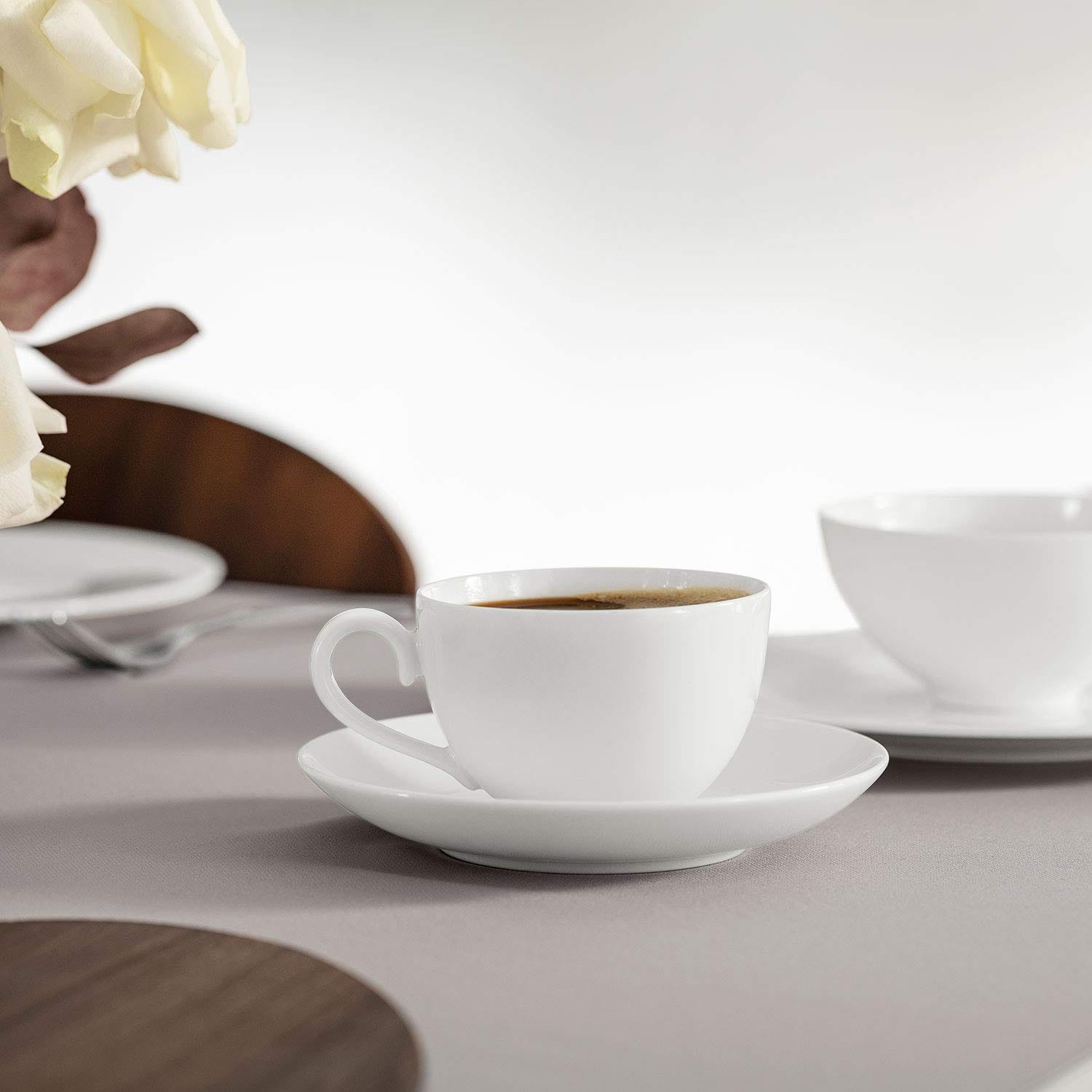 Villeroy & Boch – Royal zestaw kawowy 18 sztuk stylowe serwowanie Porcelana Premium biały - obrazek 3