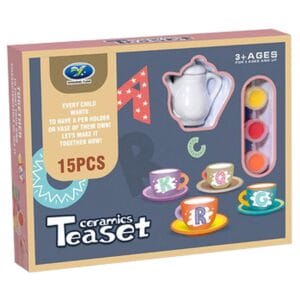 Juinsa- Dekoracyjny ceramiczny zestaw do kawy 15 Sztuk. Pudełko 25x5x20 Wielobarwny (701216)