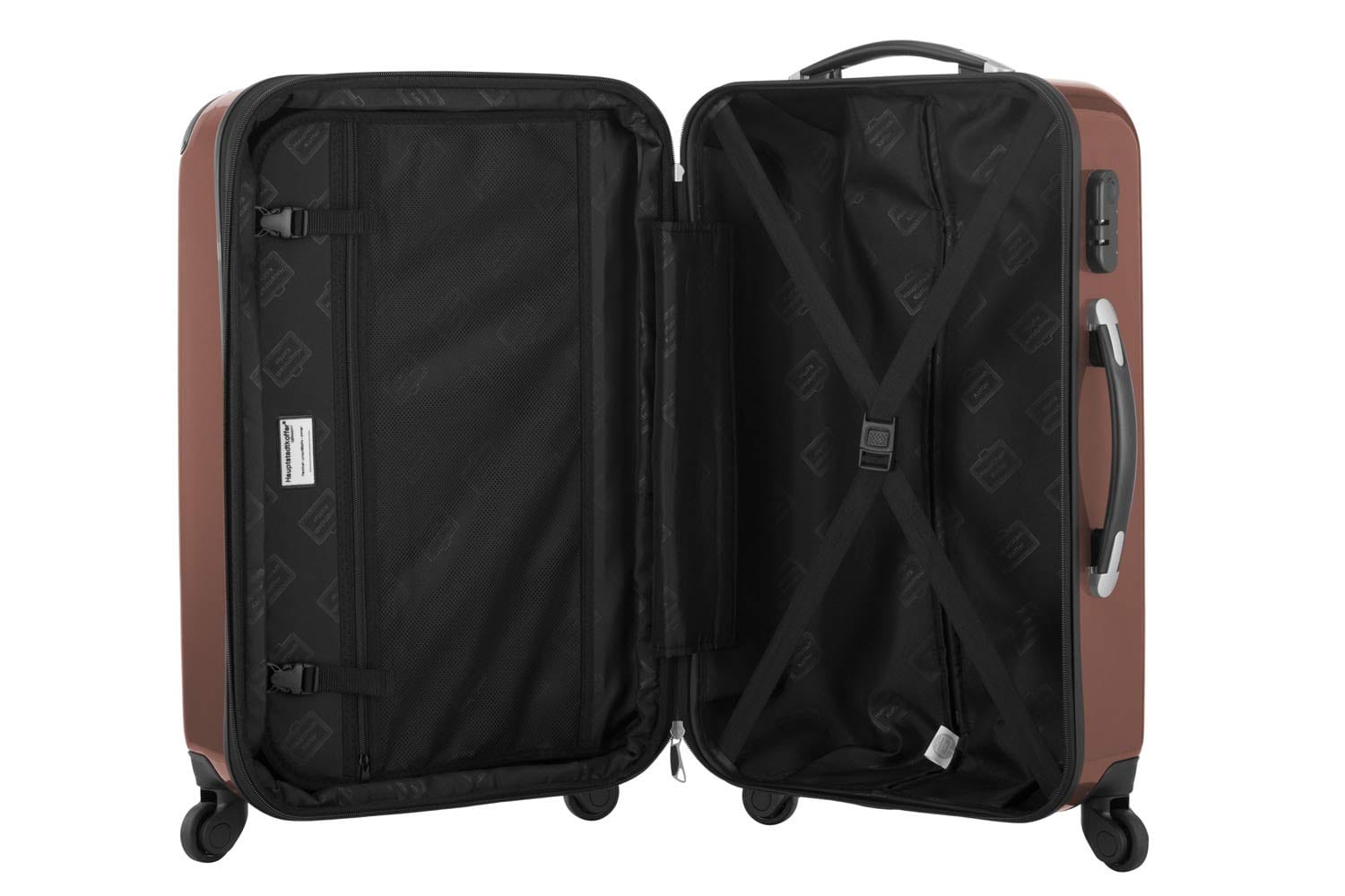Hauptstadtkoffer Alex Walizka Brązowy 55 cm - Wytrzymałe tworzywo, 4 kółka, składana rączka - obrazek 5